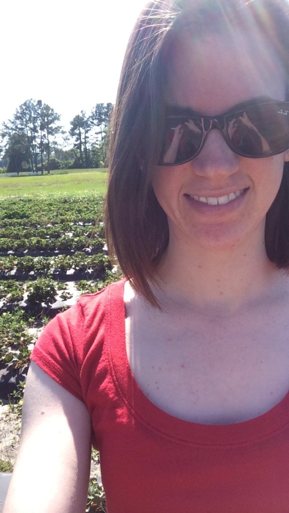 Strawberry field selfie